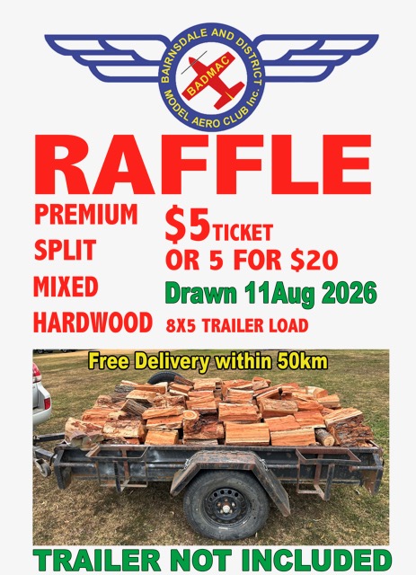 Raffle for Trailer Load of Firewood drawn 11th August 2026